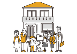 at homeのイラスト